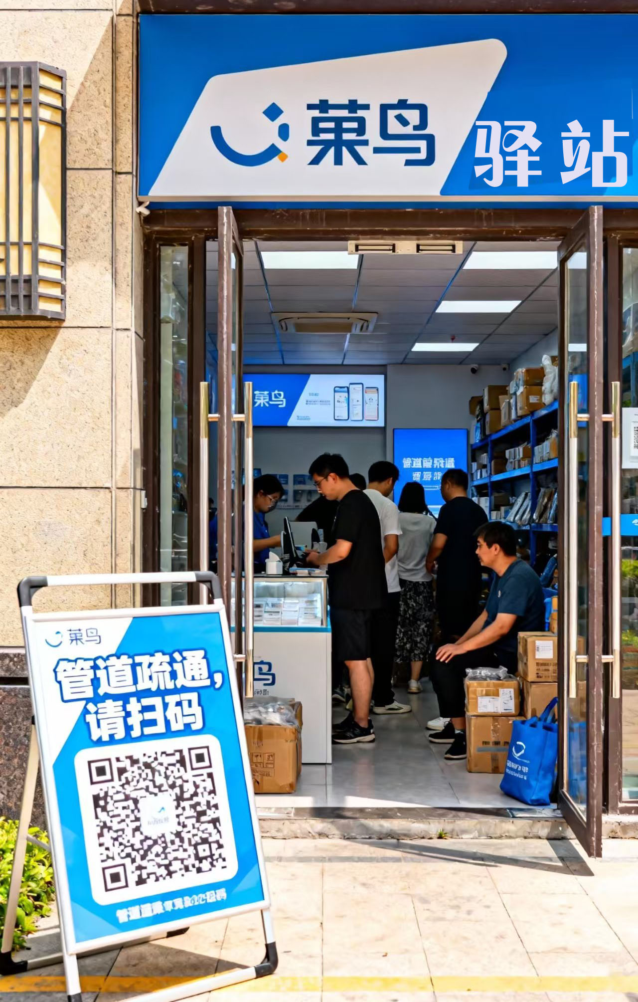 社区维修店广告牌展示